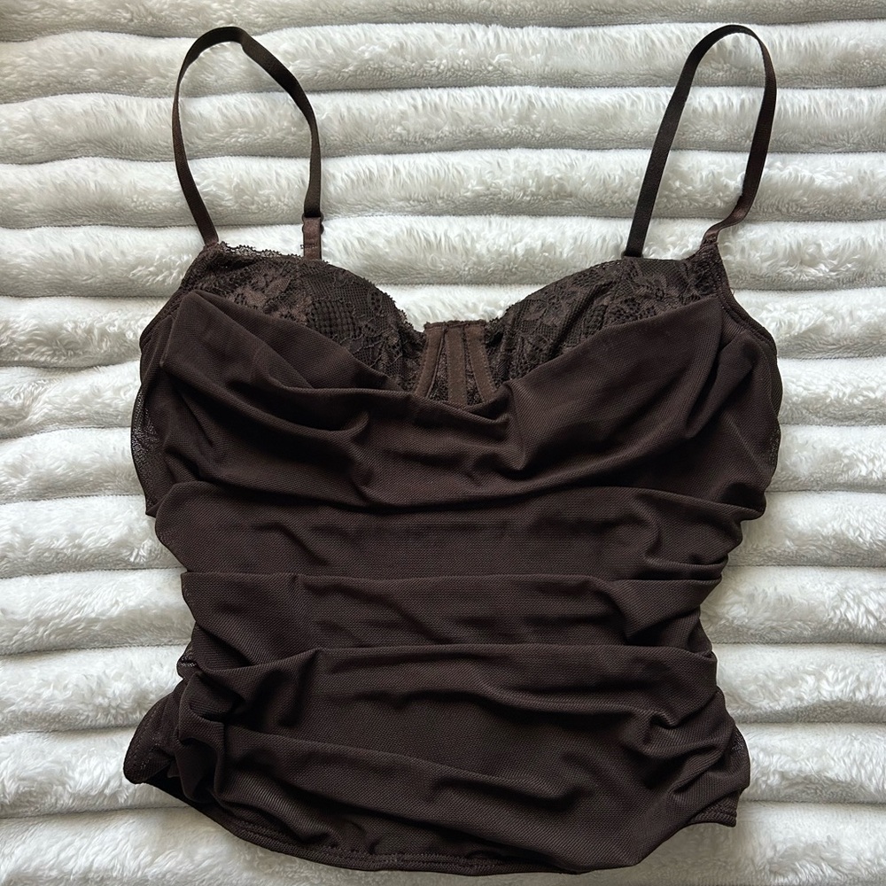 garage ally mesh peekaboo bustier